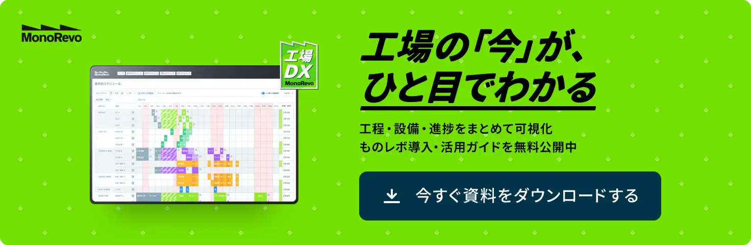 工場の「今」がひと目でわかる／今すぐ資料をダウンロードする